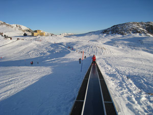 Tapis roulant davanti al rifugio