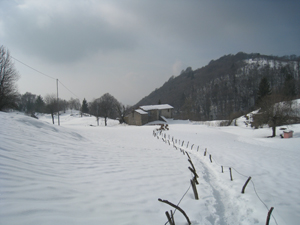 Un tratto del sentiero in inverno
