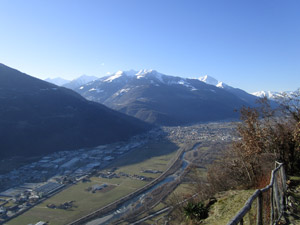 Panorama a valle dal sentiero