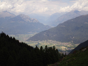 Il panorama sulla Bassa Valtellina