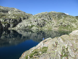 Il Lago Caprara a monte del bivacco