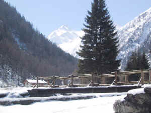 Ponticello lungo il percorso in versione invernale