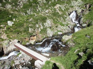 Passerella sul torrente della Val Malgina