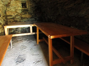 Interno del bivacco