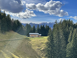 Giochi di luci in vista del rifugio
