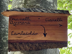 Uno dei cartelli segnavia