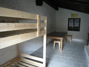 Interno del bivacco
