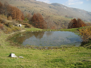 Una pozza non lontano dal rifugio