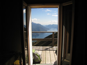 Veduta dalla porta della terrazza