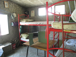 Interno del bivacco