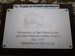 Al ritorno saliamo al Monastero di San Bartolomeo