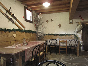 Interno del rifugio