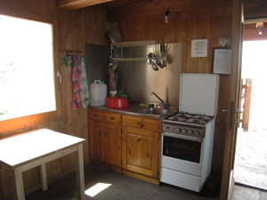 La cucina del bivacco