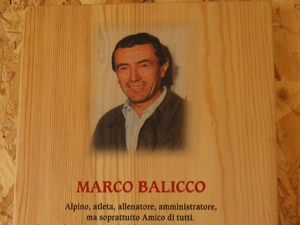 Targa dedicata a Marco Balicco