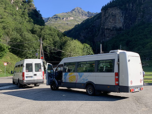 Autobus-navetta per accorciare un poco il percorso