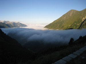 Nuvole sotto al Rifugio Lissone