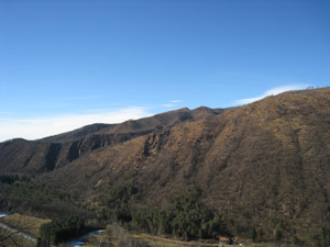 Panorama dalla finestra del bivacco