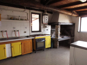 La cucina della Baita degli Alpini