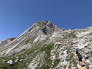 Il sentiero che sale alla Croda del Becco