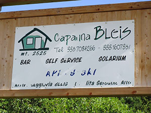 Cartellone all'inizio del percorso