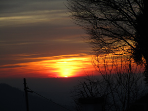 Rientriamo a Carlasco al tramonto