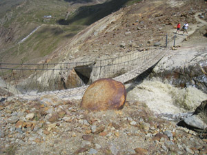 Il secondo ponte tibetano sul Torrente Frodolfo