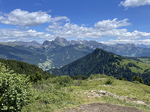 Sullo sfondo vediamo: M. Seceda, Sas Rigais, Sas dla Porta, Piz Duleda, Piz del Puez