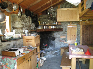 Interno del bivacco