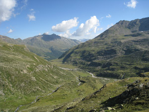 Veduta sulla vallata dal bivacco