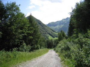 La sterrata che sale al rifugio