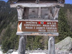 Un caratteristico segnavia