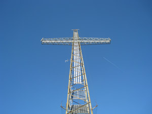 La grande croce in vetta