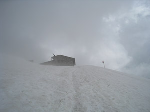 Arrivo invernale al rifugio