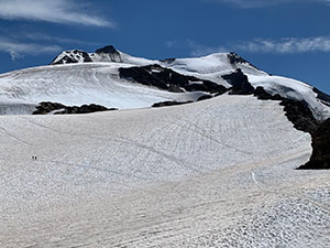 Il ghiacciao visto dal Rifugio Casati