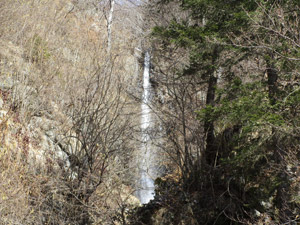 La parte alta della cascata