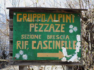 Inizio della stradina per il rifugio