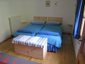 Una delle camere del rifugio