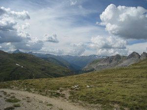 Panorama dal Passo sulle Alpi Svizzere