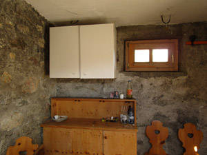 Interno del bivacco