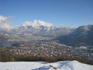 San Tomaso: panorama su Lecco