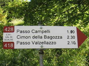 Segnavia alla partenza