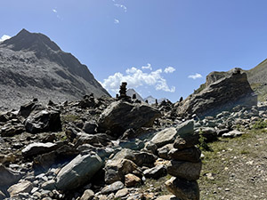 Zona con molti ometti