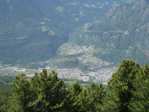 Vista dal bivacco su Grosio e Grosotto