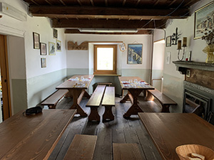 Interno del rifugio