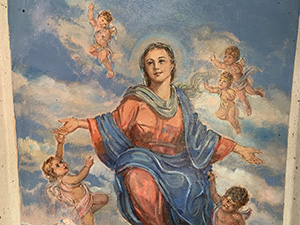 raffigurante la Madonna che sale al cielo tra gli angioletti