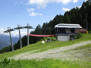 Stazione di arrivo della seggiovia Baradello