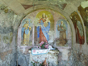 Affreschi allinterno alla cappella