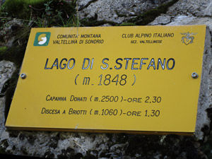 Cartello Lago di Santo Stefano