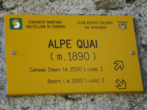 Cartello Alpe Quai