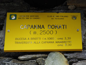 Cartello Capanna Donati